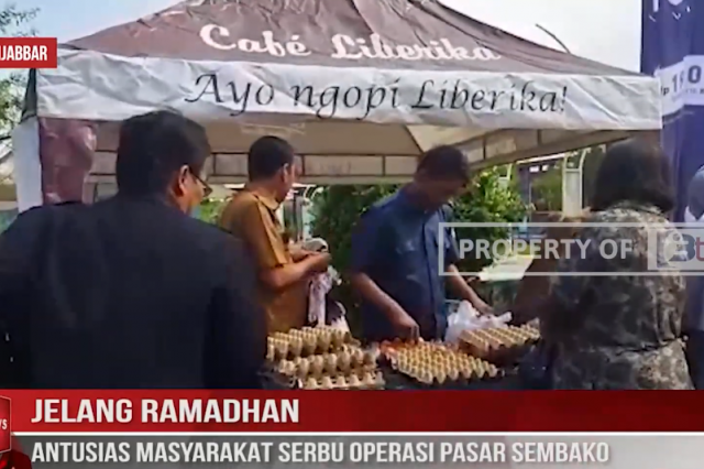 JELANG RAMADHAN,ANTUSIAS MASYARAKAT SERBU OPERASI PASAR SEMBAKO