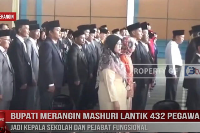 BUPATI MERANGIN MASHURI LANTIK 432 PEGAWAI JADI KEPALA SEKOLAH DAN PEJABAT FUNGSIONAL