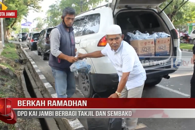 BERKAH RAMADHAN,DPD KAI JAMBI BERBAGI TAKJIL DAN SEMBAKO