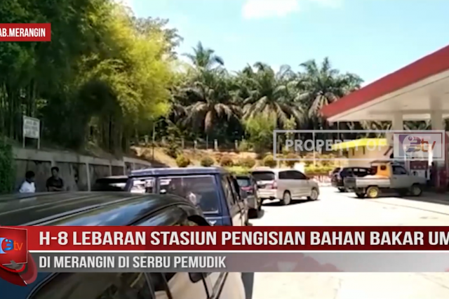 H 8 LEBARAN STASIUN PENGISIAN BAHAN BAKAR UMUM DI MERANGIN DI SERBU PEMUDIK