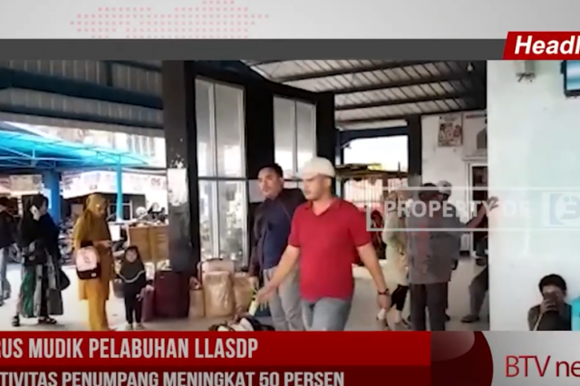 ARUS MUDIK PELABUHAN LLASDP, AKTIVITAS PENUMPANG MENINGKAT 50 PERSEN