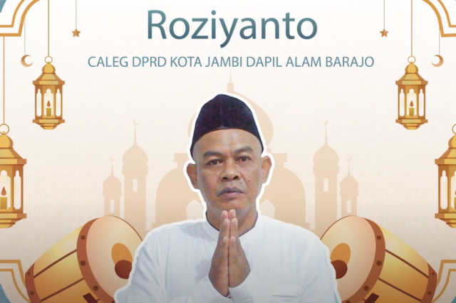 UCAPAN SELAMAT IDUL FITRI Roziyanto Caleg dprd kota jambi dapil alam barajo