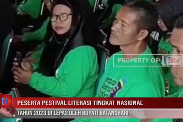 PESERTA PESTIVAL LITERASI TINGKAT NASIONAL TAHUN 2023 DI LEPAS OLEH BUPATI BATANGHARI