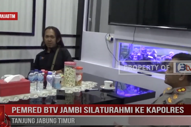 PEMRED BTV JAMBI SILATURAHMI KE KAPOLRES TANJUNG JABUNG TIMUR