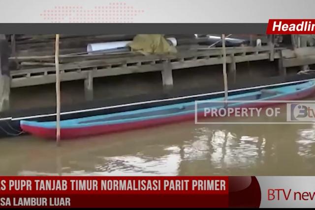 DINAS PUPR TANJAB TIMUR NORMALISASI PARIT PRIMER DI DESA LAMBUR LUAR