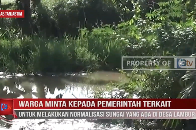 WARGA MINTA KEPADA PEMERINTAH TERKAIT UNTUK MELAKUKAN NORMALISASI SUNGAI YANG ADA DI DESA LAMBUR