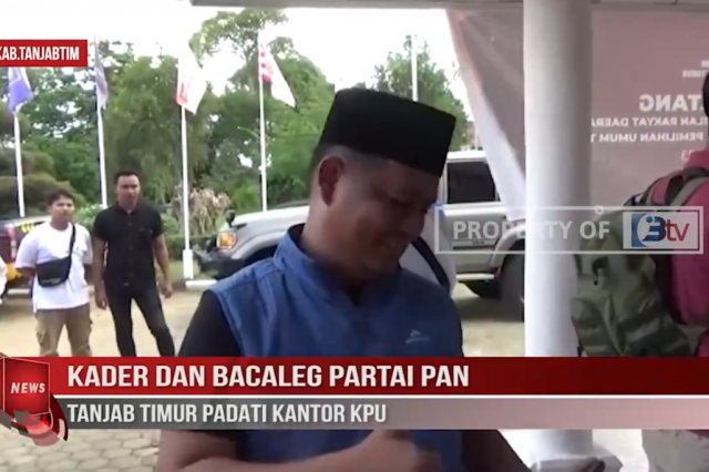 KADER DAN BACALEG PARTAI PAN TANJAB TIMUR PADATI KANTOR KPU