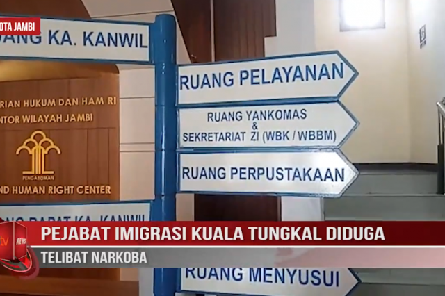 PEJABAT IMIGRASI KUALA TUNGKAL DIDUGA TELIBAT NARKOBA