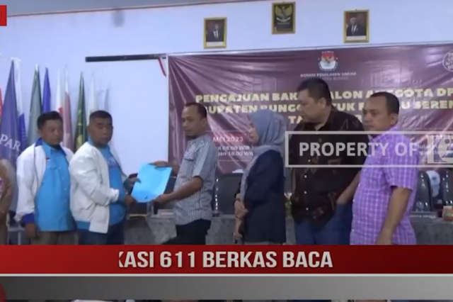 KPU VERIFIKASI 611 BERKAS BACALEG DARI 18 PARPOL