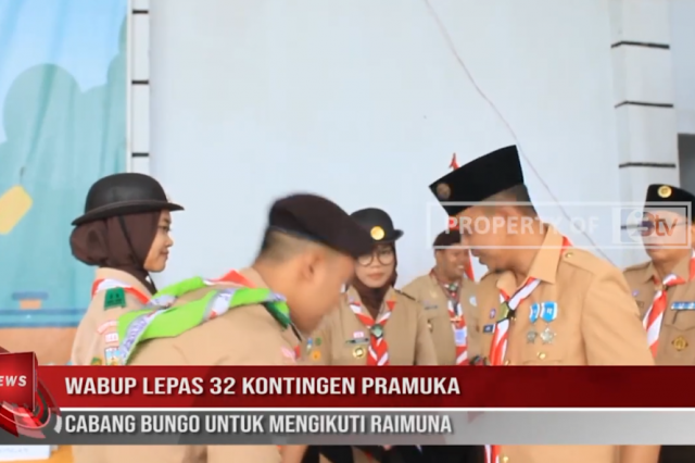 WABUP LEPAS 32 KONTINGEN PRAMUKA CABANG BUNGO UNTUK MENGIKUTI RAIMUNA