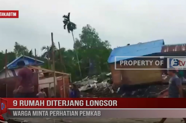 9 RUMAH DITERJANG LONGSOR, WARGA MINTA PERHATIAN PEMKAB