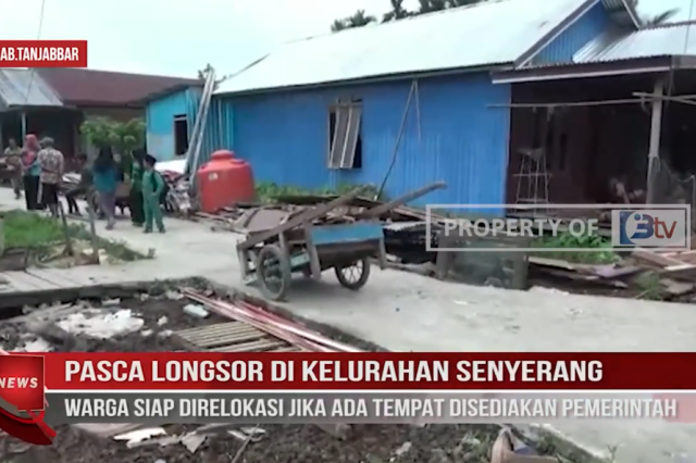 PASCA LONGSOR DI KELURAHAN SENYERANG,WARGA SIAP DIRELOKASI JIKA ADA TEMPAT DISEDIAKAN PEMERINTAH