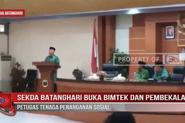 SEKDA BATANGHARI BUKA BIMTEK DAN PEMBEKALAN PETUGAS TENAGA PENANGANAN SOSIAL