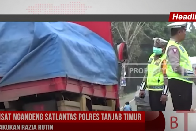 SAMSAT NGANDENG SATLANTAS POLRES TANJAB TIMUR MELAKUKAN RAZIA RUTIN