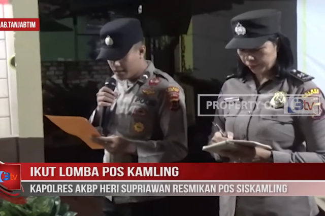 IKUT LOMBA POS KAMLING,KAPOLRES AKBP HERI SUPRIAWAN RESMIKAN POS SISKAMLING