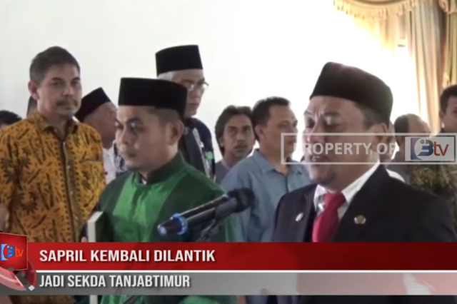 SAPRIL KEMBALI DILANTIK JADI SEKDA TANJABTIMUR