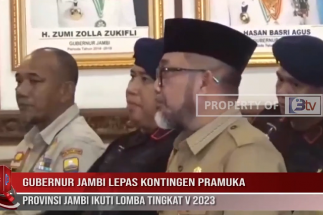 GUBERNUR JAMBI LEPAS KONTINGEN PRAMUKA PROVINSI JAMBI IKUTI LOMBA TINGKAT V 2023