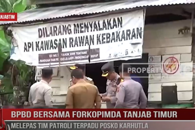 BPBD BERSAMA FORKOPIMDA TANJAB TIMUR MELEPAS TIM PATROLI TERPADU POSKO KARHUTLA