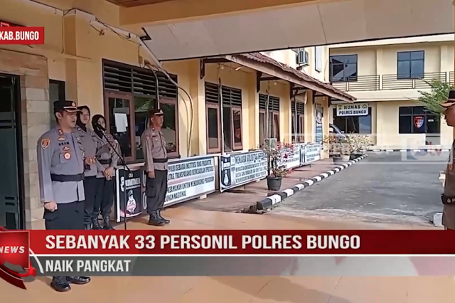 SEBANYAK 33 PERSONIL POLRES BUNGO NAIK PANGKAT