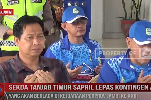 SEKDA TANJABTIM SAPRIL LEPAS KONTINGEN ATLET YANG AKAN BERLAGA DI KEJUARAAN PORPROV JAMBI KE XXIII