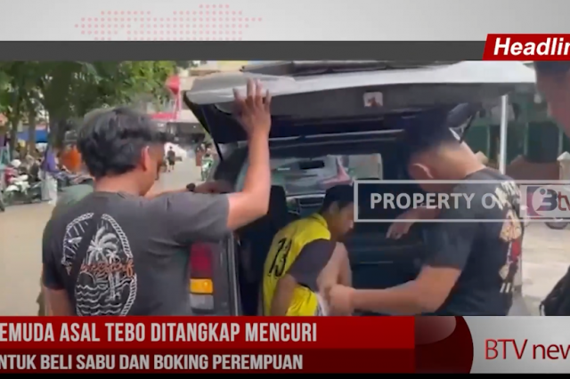 PEMUDA ASAL TEBO DITANGKAP MENCURI UNTUK BELI SABU DAN BOKING PEREMPUAN