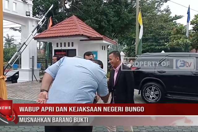 WABUP APRI DAN KEJAKSAAN NEGERI BUNGO MUSNAHKAN BARANG BUKTI