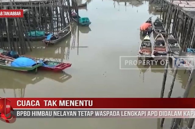 CUACA TAK MENENTU, BPBD HIMBAU NELAYAN TETAP WASPADA LENGKAPI APD DIDALAM KAPAL