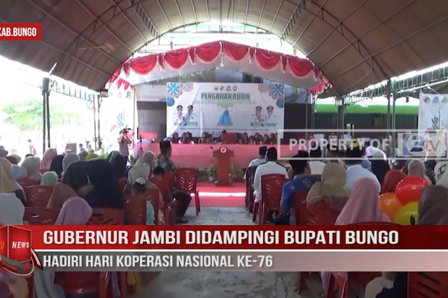 GUBERNUR JAMBI DIDAMPINGI BUPATI BUNGO HADIRI HARI KOPERASI NASIONAL KE 76