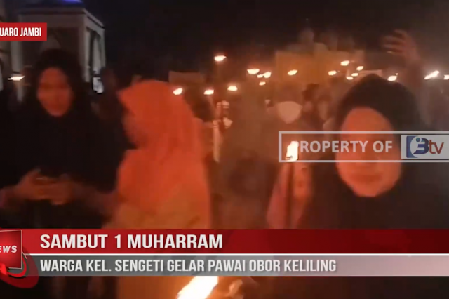 SAMBUT 1 MUHARRAM, WARGA KEL. SENGETI GELAR PAWAI OBOR KELILING