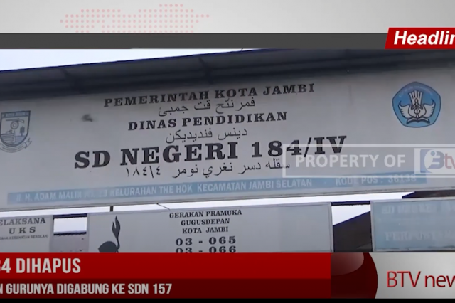 SDN 184 DIHAPUS,SISWA DAN GURUNYA DIGABUNG KE SDN 157