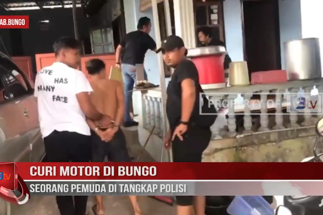 CURI MOTOR DI BUNGO, SEORANG PEMUDA DI TANGKAP POLISI