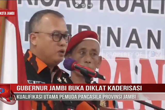 GUBERNUR JAMBI BUKA DIKLAT KADERISASI KUALIFIKASI UTAMA PEMUDA PANCASILA PROVINSI JAMBI