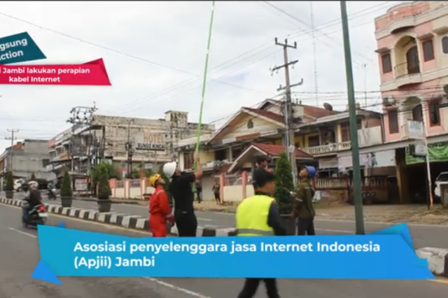 Langsung Action, Apjii Jambi lakukan perapian kabel Internet