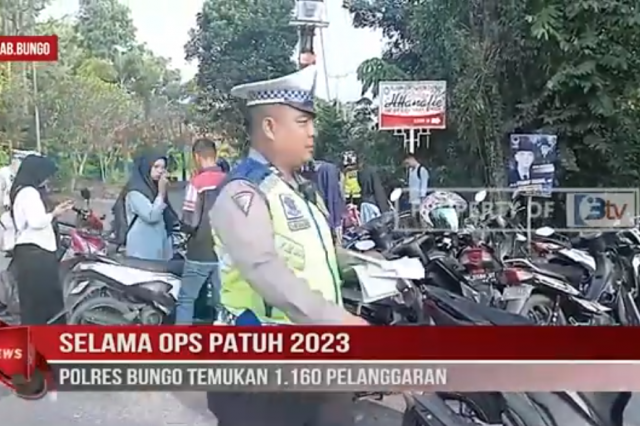 SELAMA OPS PATUH 2023, POLRES BUNGO TEMUKAN 1 160 PELANGGARAN