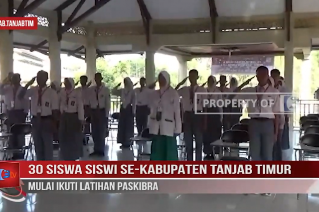 30 SISWA SISWI SE KABUPATEN TANJAB TIMUR MULAI IKUTI LATIHAN PASKIBRA