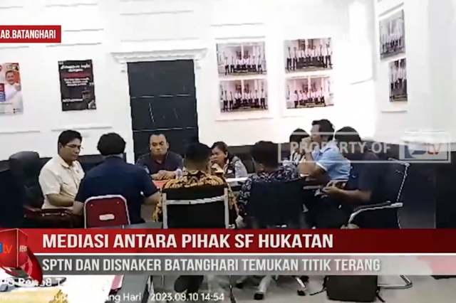 MEDIASI ANTARA PIHAK SF HUKATAN, SPTN DAN DISNAKER BATANGHARI TEMUKAN TITIK TERANG