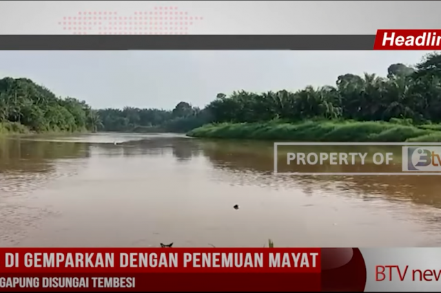 WARGA DI GEMPARKAN DENGAN PENEMUAN MAYAT YANG MENGAPUNG DISUNGAI TEMBESI