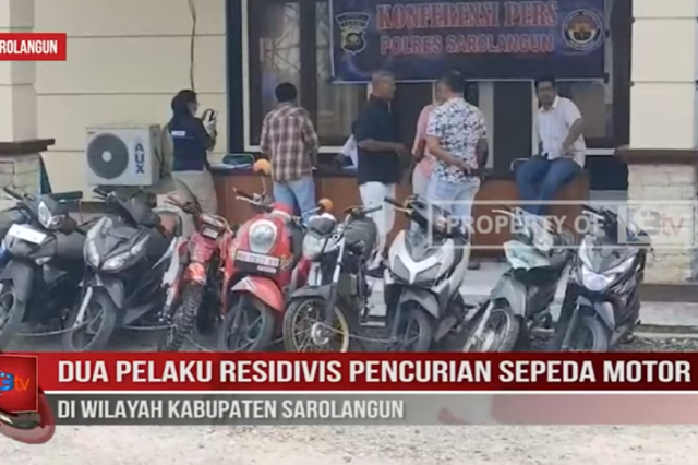 DUA PELAKU RESIDIVIS PENCURIAN SEPEDA MOTOR DI WILAYAH KABUPATEN SAROLANGUN