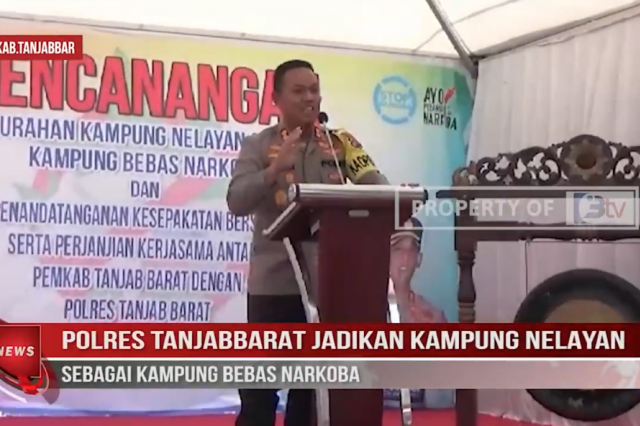 POLRES TANJABBARAT JADIKAN KAMPUNG NELAYAN SEBAGAI KAMPUNG BEBAS NARKOBA