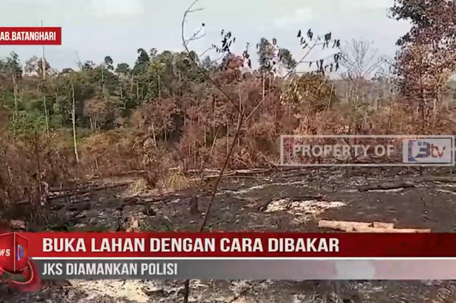 BUKA LAHAN DENGAN CARA DIBAKAR, JKS DIAMANKAN POLISI