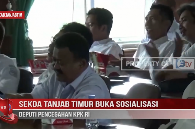 SEKDA TANJAB TIMUR BUKA SOSIALISASI DEPUTI PENCEGAHAN KPK RI