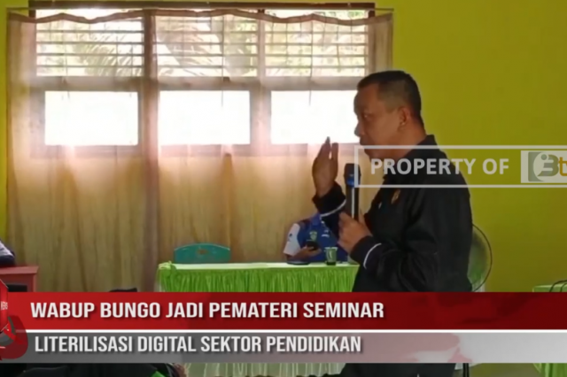 WABUP BUNGO JADI PEMATERI SEMINAR LITELISASI DIGITAL SEKTOR PENDIDIKAN