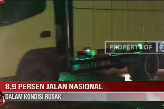 8,9 PERSEN JALAN NASIONAL DALAM KONDISI RUSAK