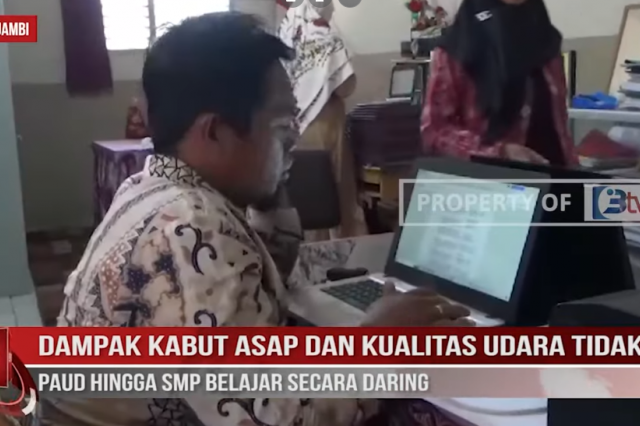 DAMPAK KABUT ASAP DAN KUALITAS UDARA TIDAK SEHAT, PAUD HINGGA SMP BELAJAR SECARA DARING