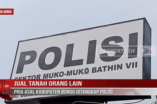 JUAL TANAH ORANG LAIN, PRIA ASAL KABUPATEN BUNGO DITANGKAP POLISI