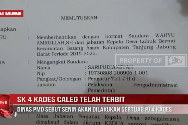 SK 4 KADES CALEG TELAH TERBIT,DINAS PMD SEBUT SENIN AKAN DILAKUKAN SERTIJAB PJ 4 KADES