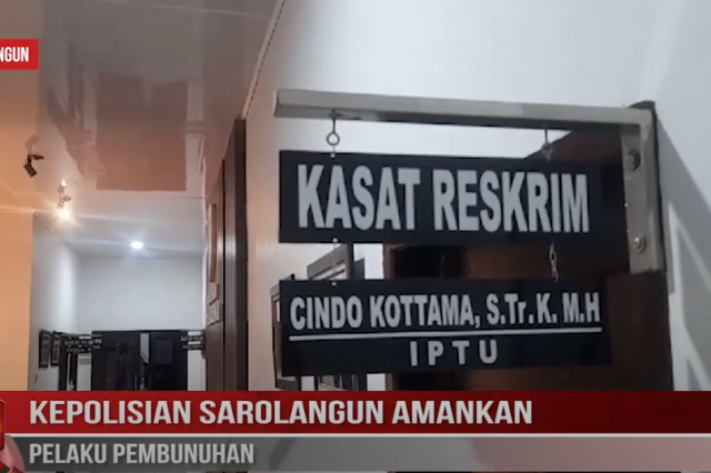 KEPOLISIAN SAROLANGUN AMANKAN PELAKU PEMBUNUHAN