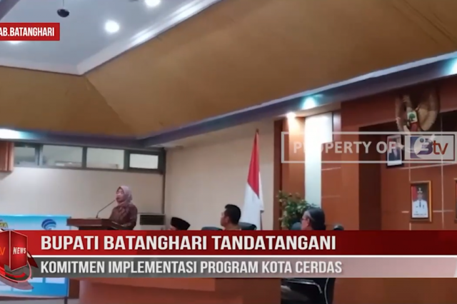 BUPATI BATANGHARI TANDATANGANI KOMITMEN IMPLEMENTASI PROGRAM KOTA CERDAS