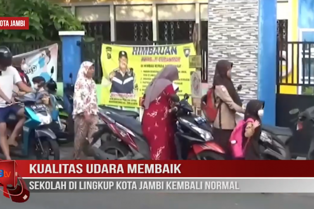 KUALITAS UDARA MEMBAIK, SEKOLAH DI LINGKUP KOTA JAMBI KEMBALI NORMAL