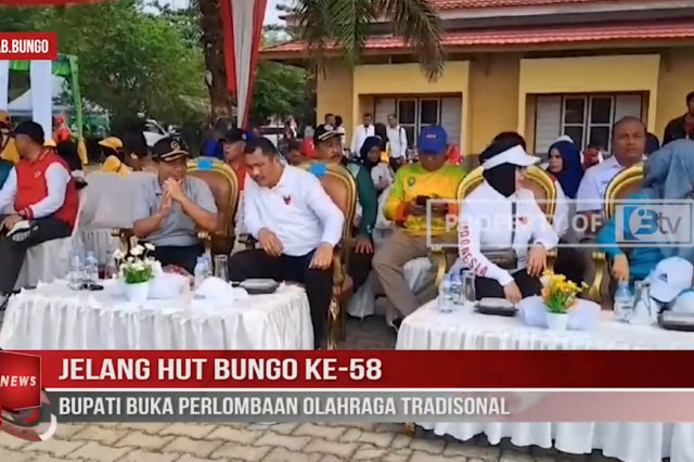 JELANG HUT BUNGO KE 58, BUPATI BUKA PERLOMBAAN OLAHRAGA TRADISONAL